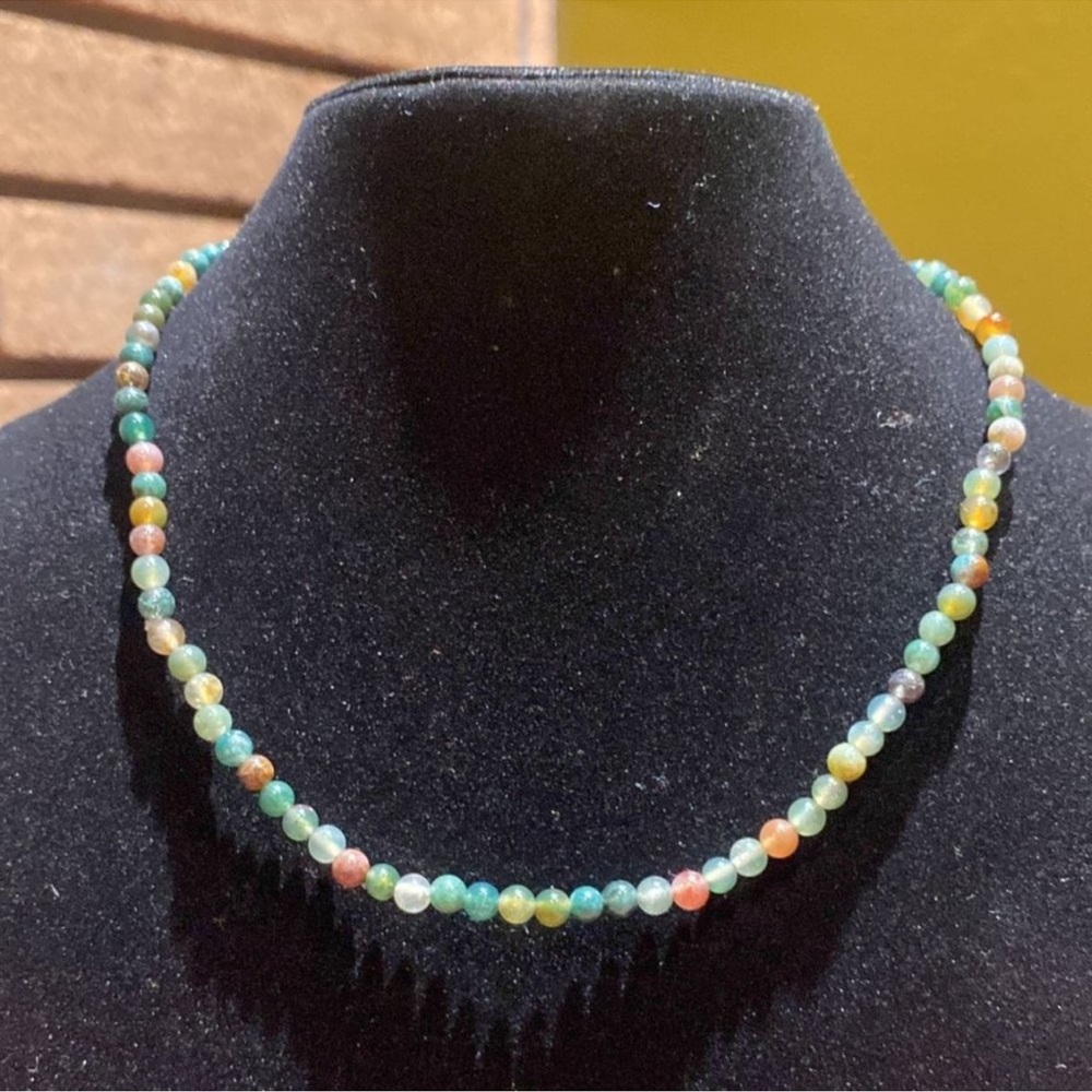 NWOT 4MM Indian Agate Bead Stretchy Cord
Necklace/Bracelet/Anklet